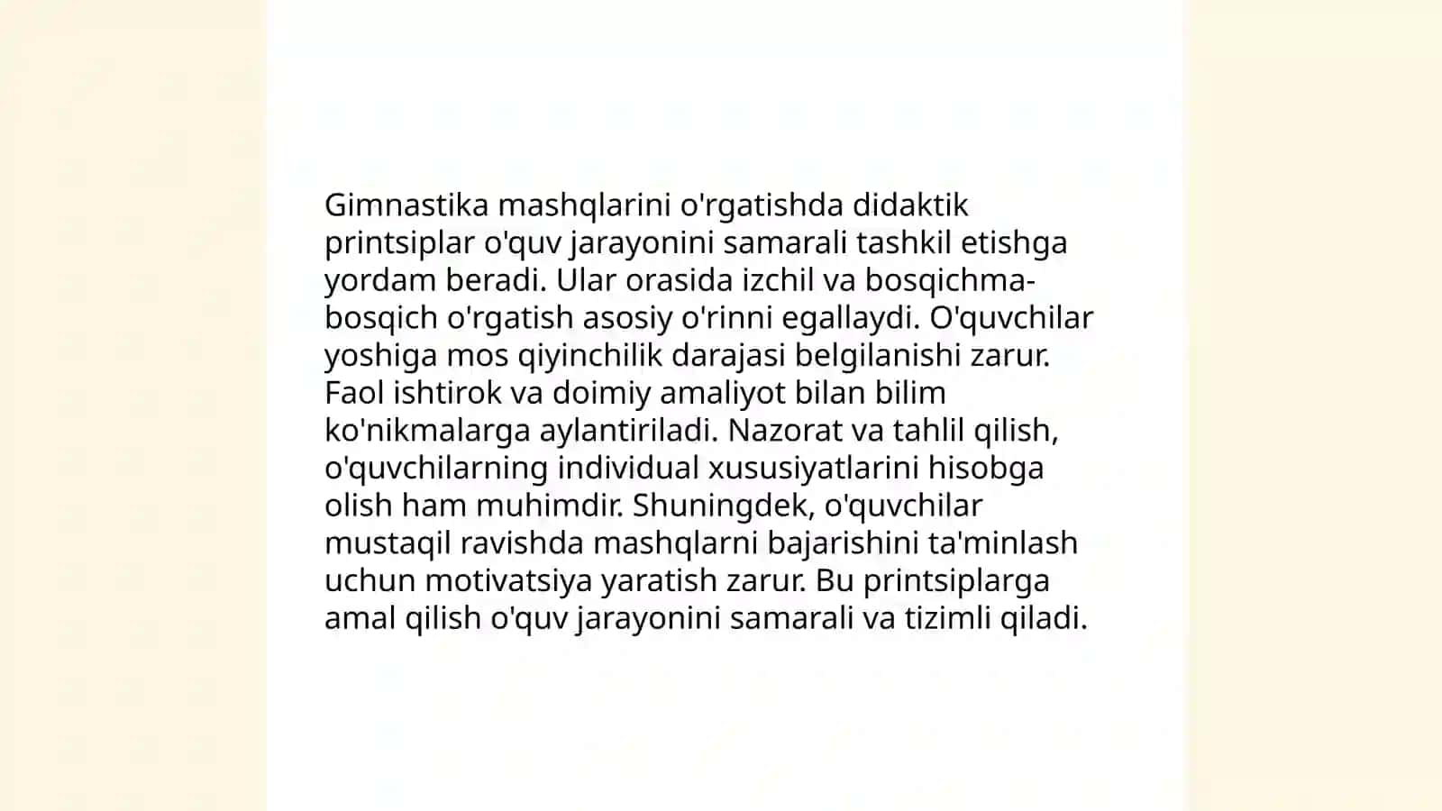 Gimnastika mashqlarini oʻrganish metodikasi 4