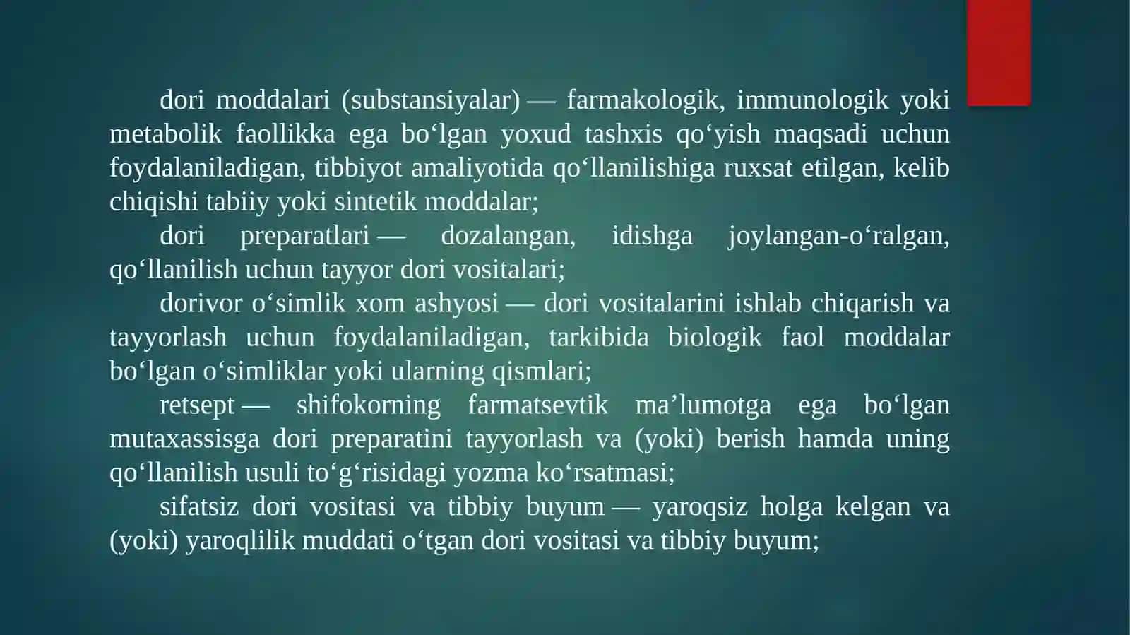Dori vositalar Tibbiy Buyumlar va Farmasevtik Tovarlar 4