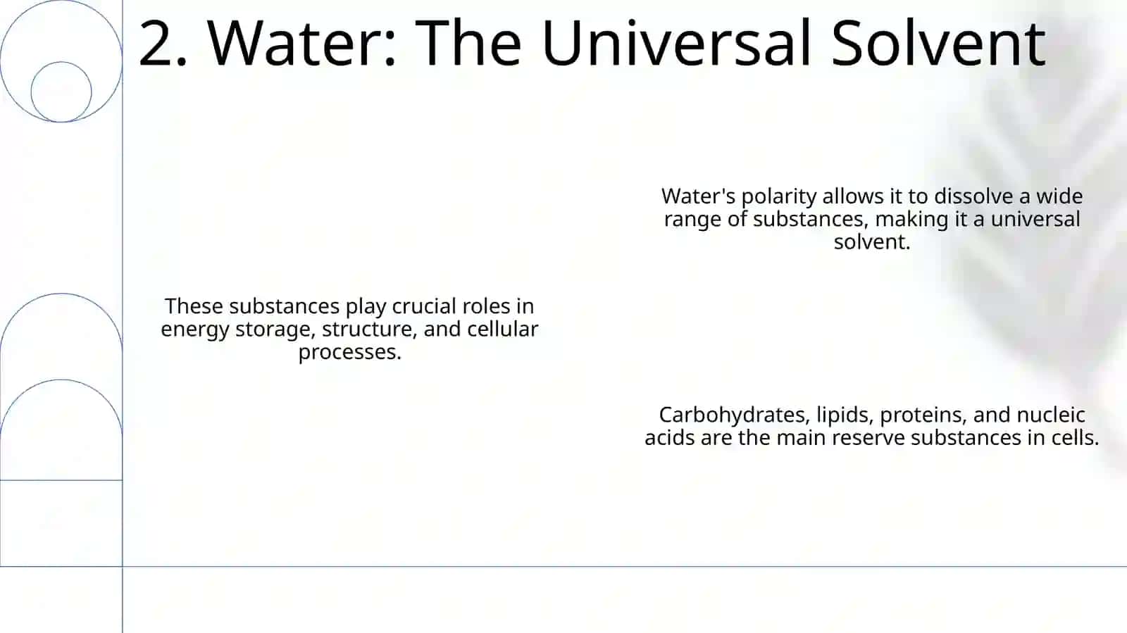Chemical composition of the cell: The main reserve substances and their role in metabolism 4