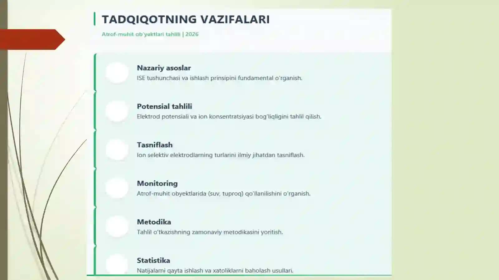 Ion  selektiv elektrodlarining atrof-muhit ob'yektari analizida qo'llanilishi 4