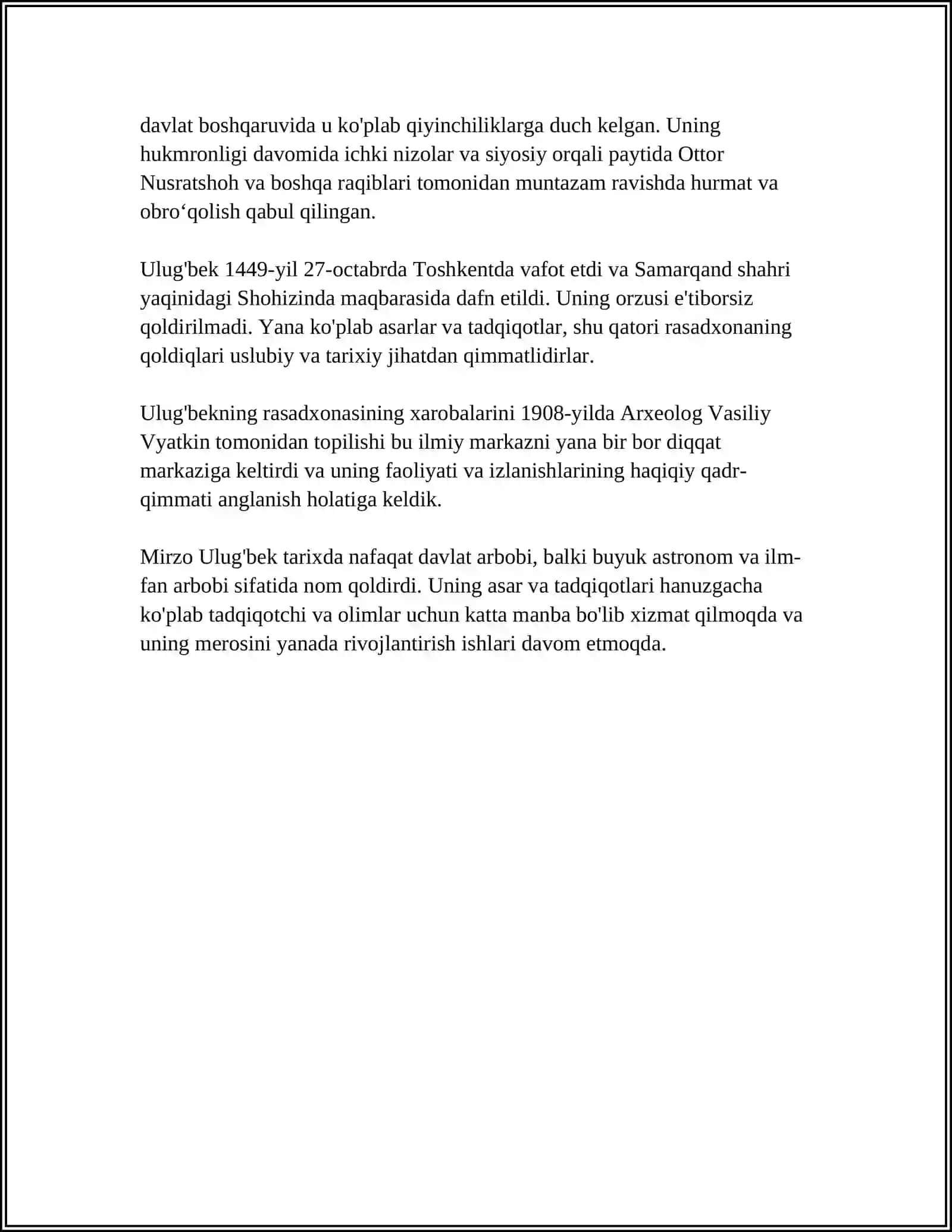 MIRZO ULUĞBEK DAVLAT ARBOBI VA BUYUK OLIM 4