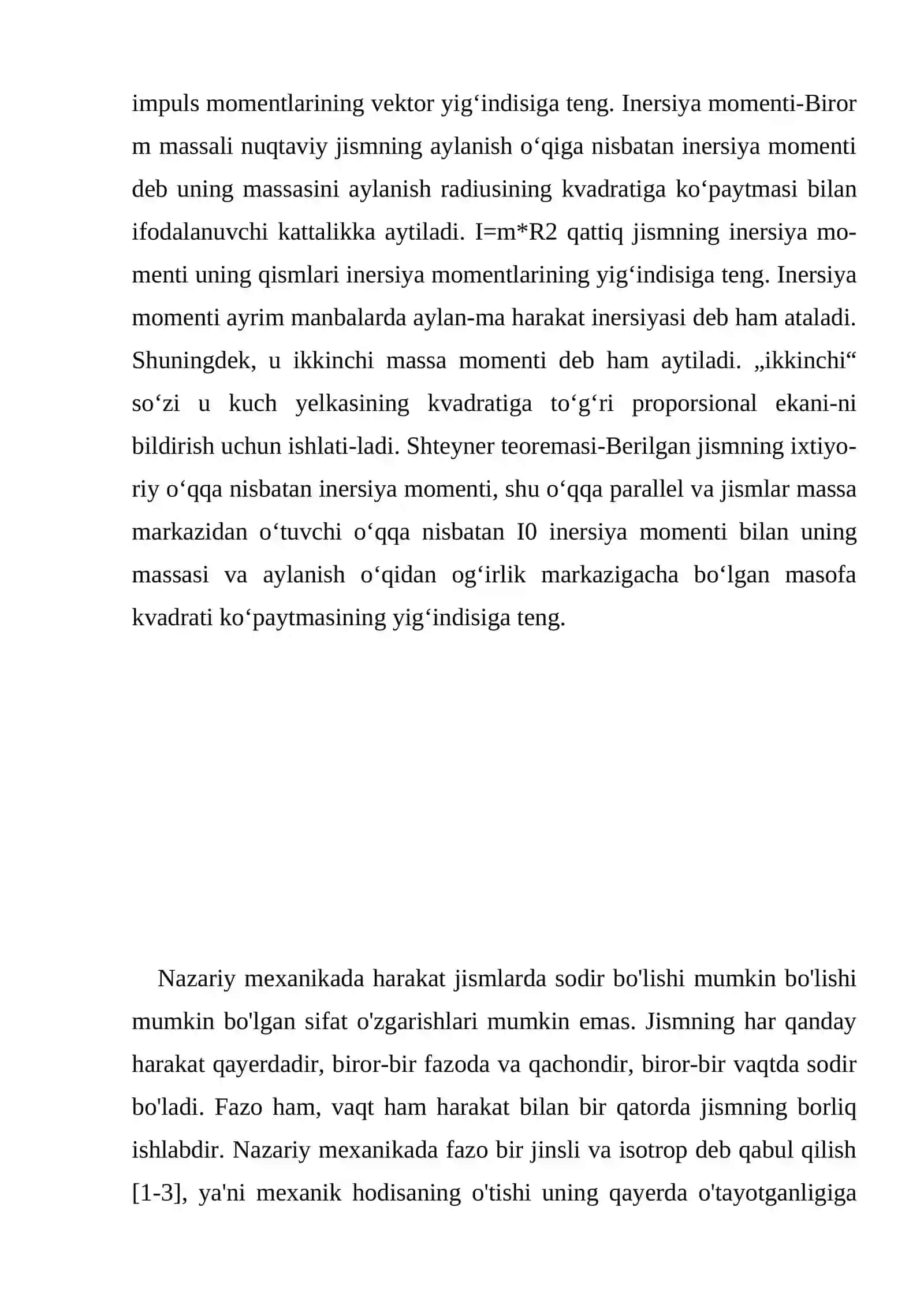 Qattiq jismning qo‘zg‘almas o‘q atrofidagi aylanma harakatida burchak tezlik va tezlanishni aniqlash. Moddiy nuqta uchun Dalamber prinsipi. Dalamber prinsipidan foydalanib mexanika masalalarini yechish 4