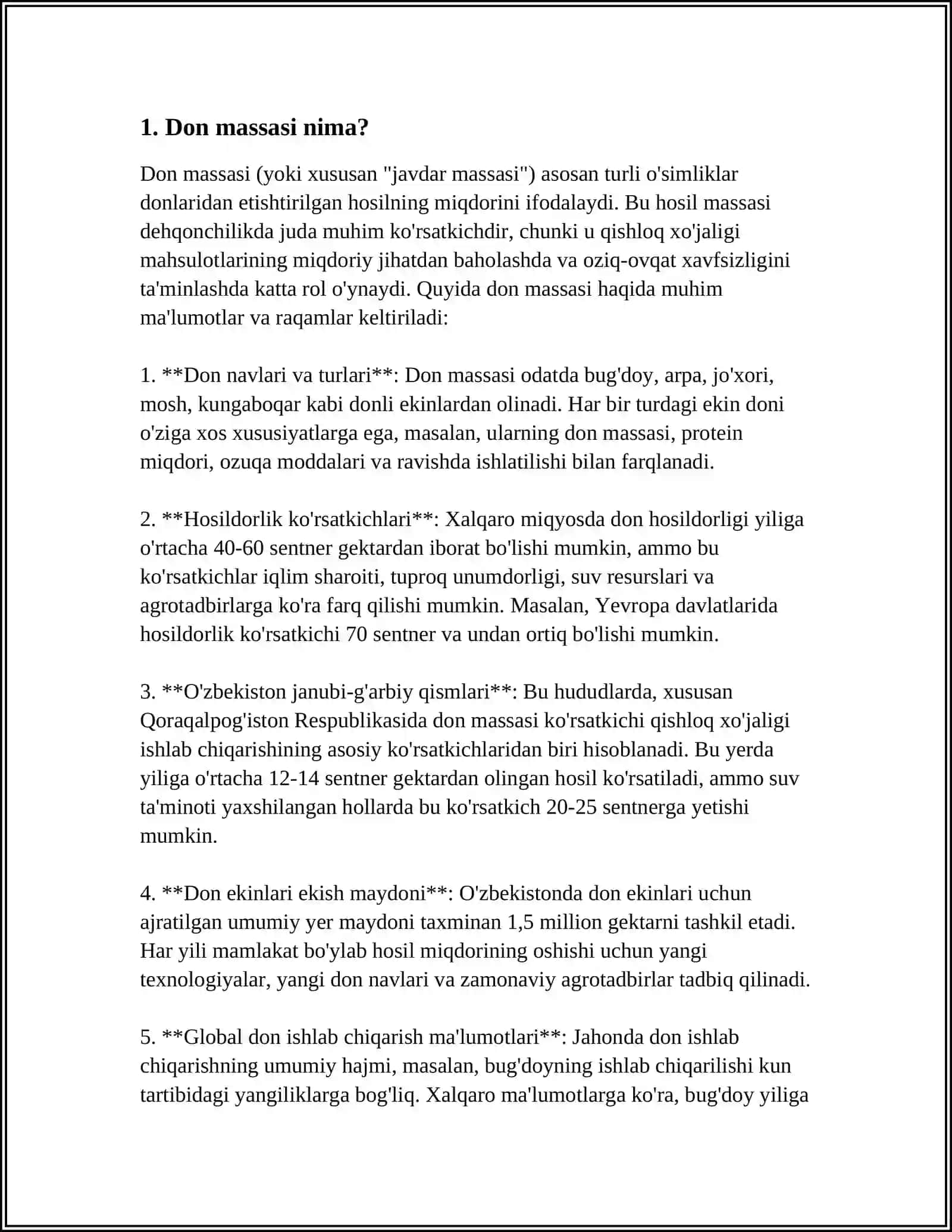 DON MASSASI, UN, YORMA VA OMIXTA-YEMNI SAQLASH REJIMI VA USULLARI 4