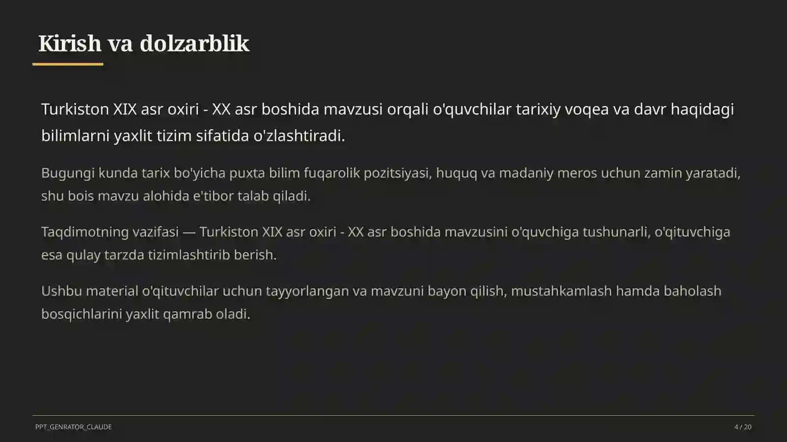 Turkiston XIX asr oxiri - XX asr boshida (9-sinf) 4