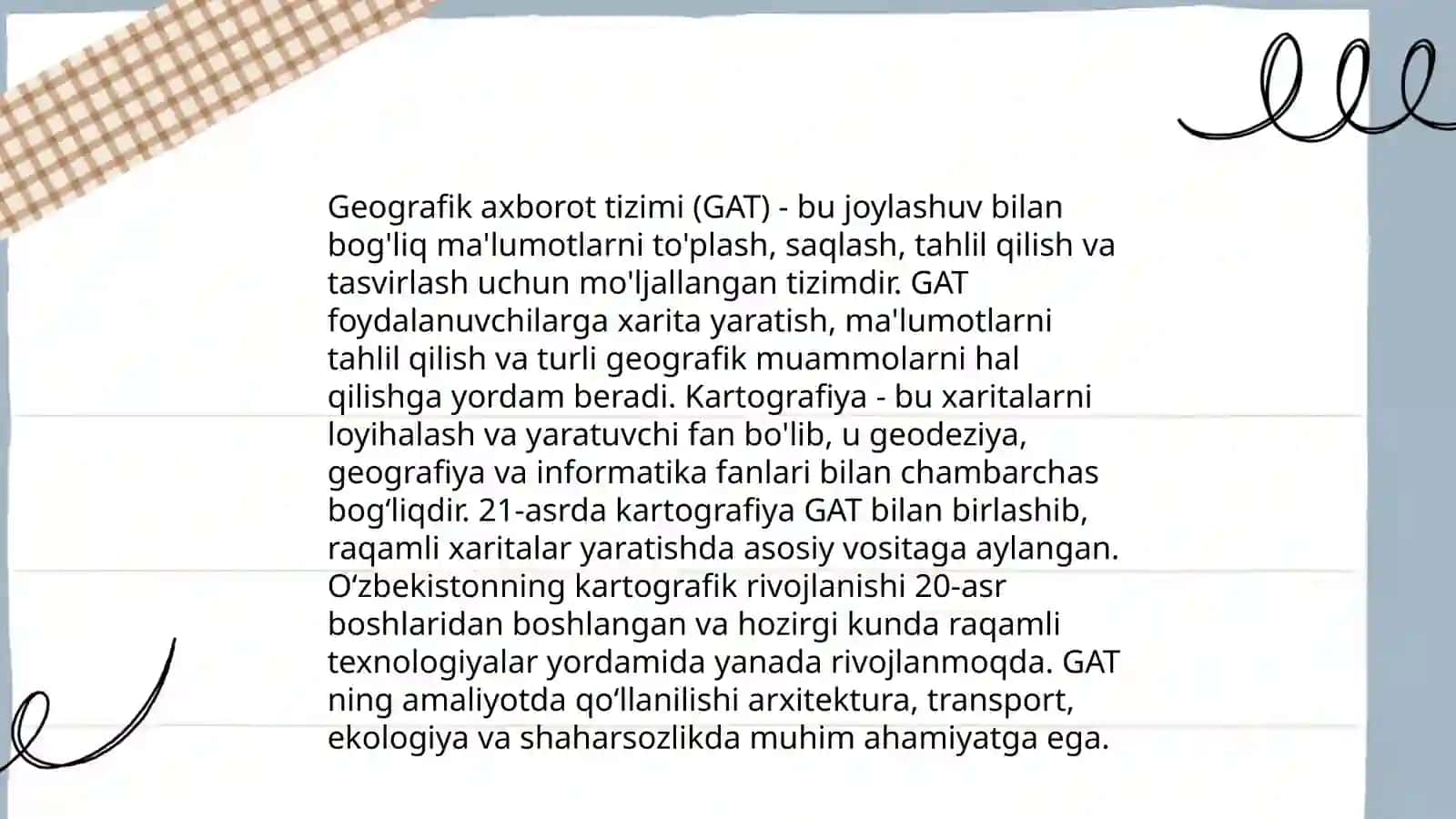 Geografik axborot tizimini boshqa fanlar bilan bog'liqligi 4
