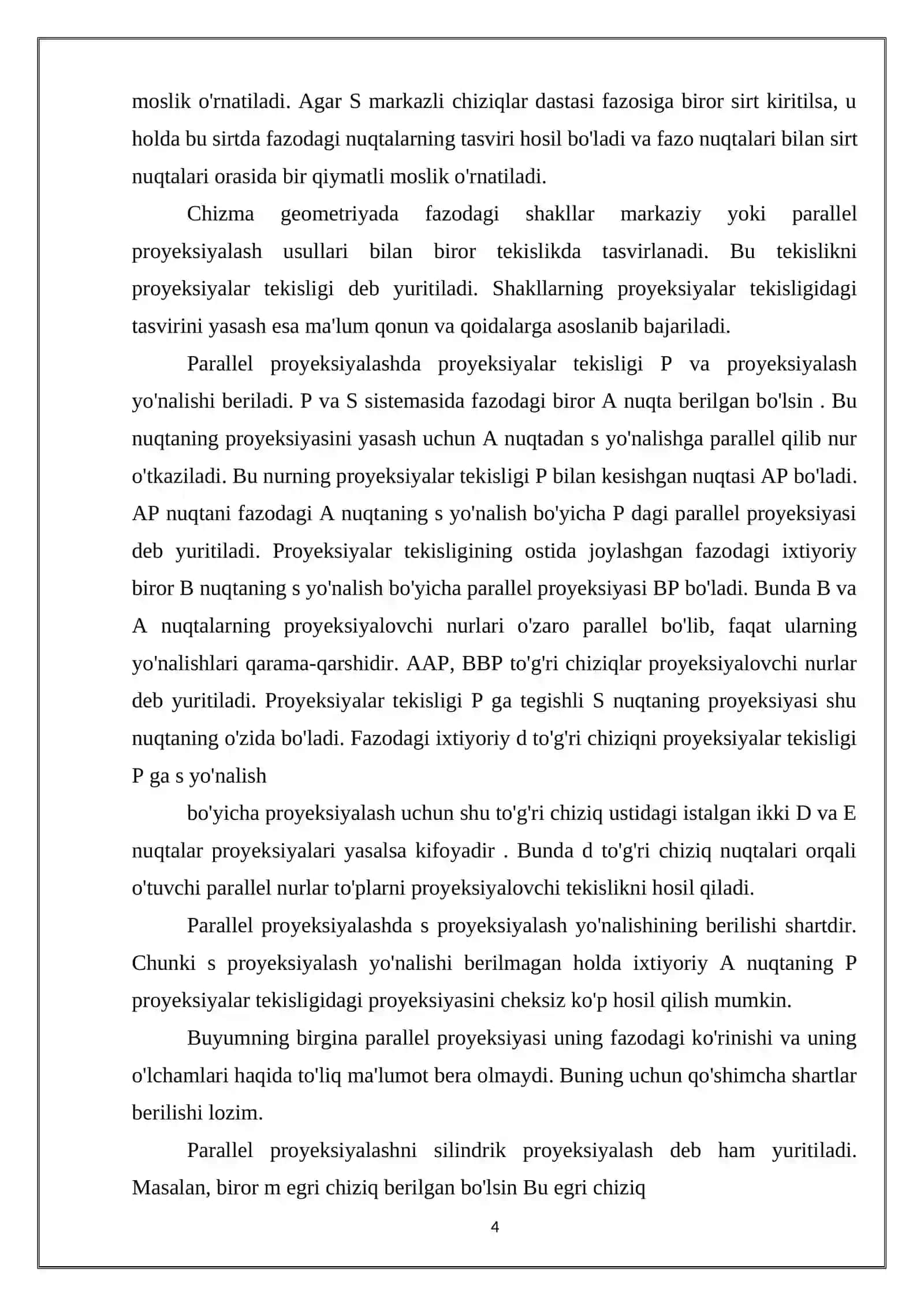 Muhandislik va kompyuter grafikasi faniga kirish 4