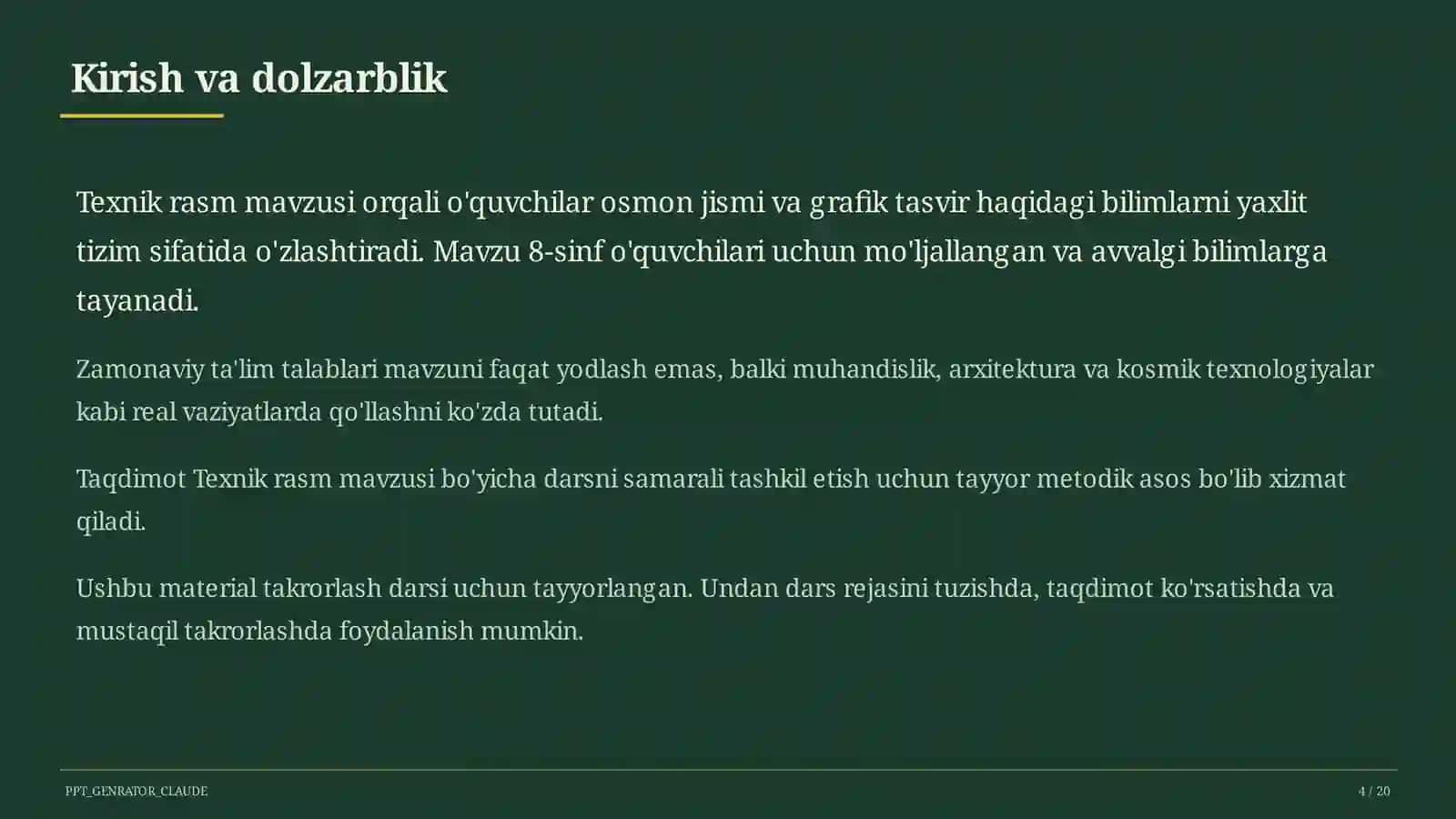 Texnik rasm (8-sinf) 4