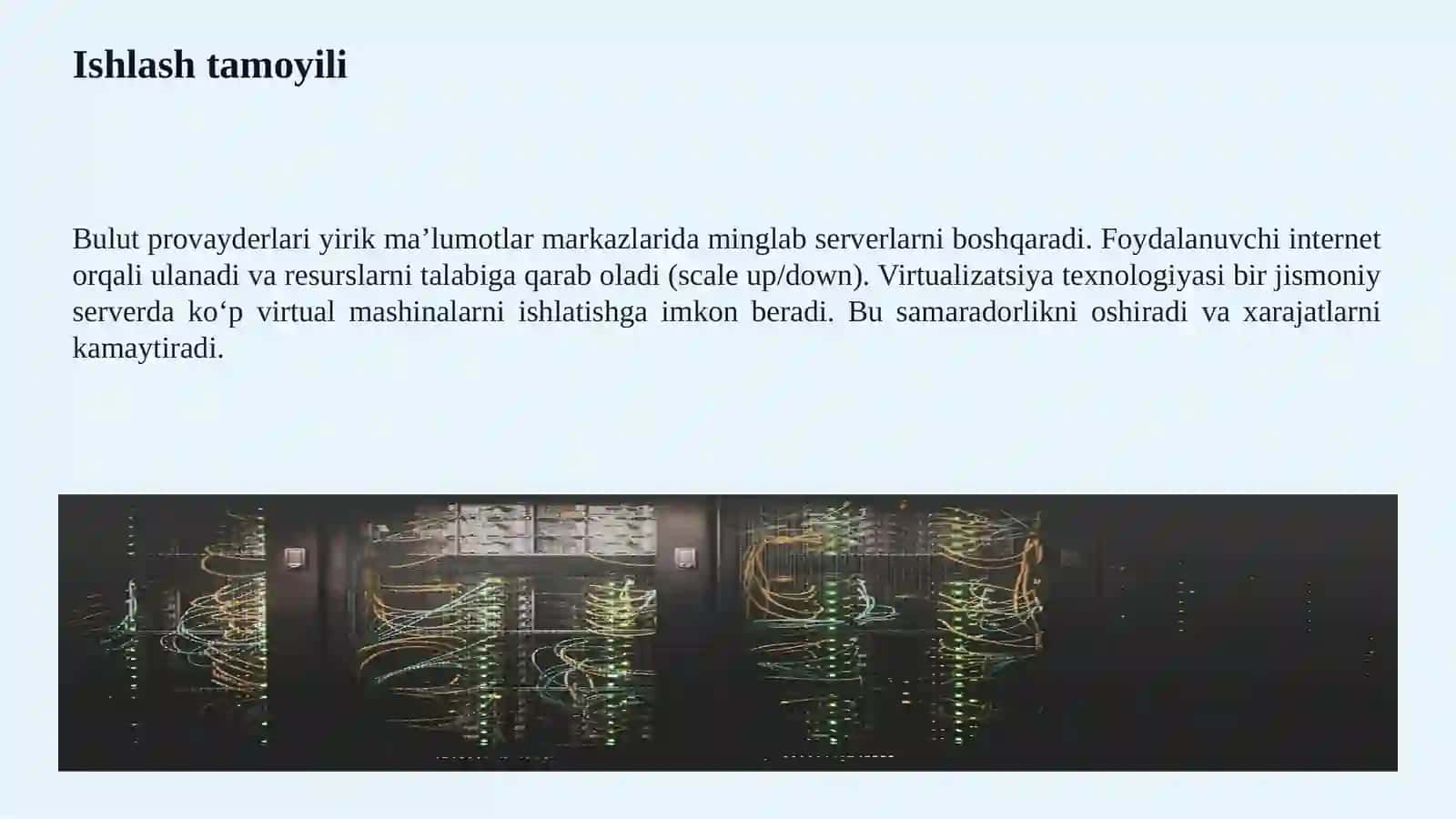 BULUTLI TEXNOLOGIYALAR VA BULUTLI HISOBLASH 4