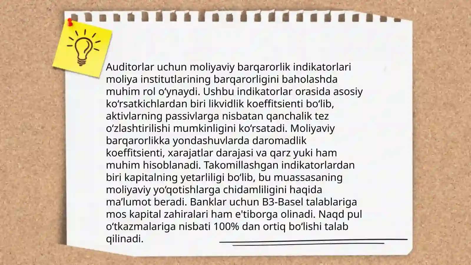 Audit va moliyaviy inqiroz: auditorlar uchun ko'rsatkichlar va amaliy choralar 4