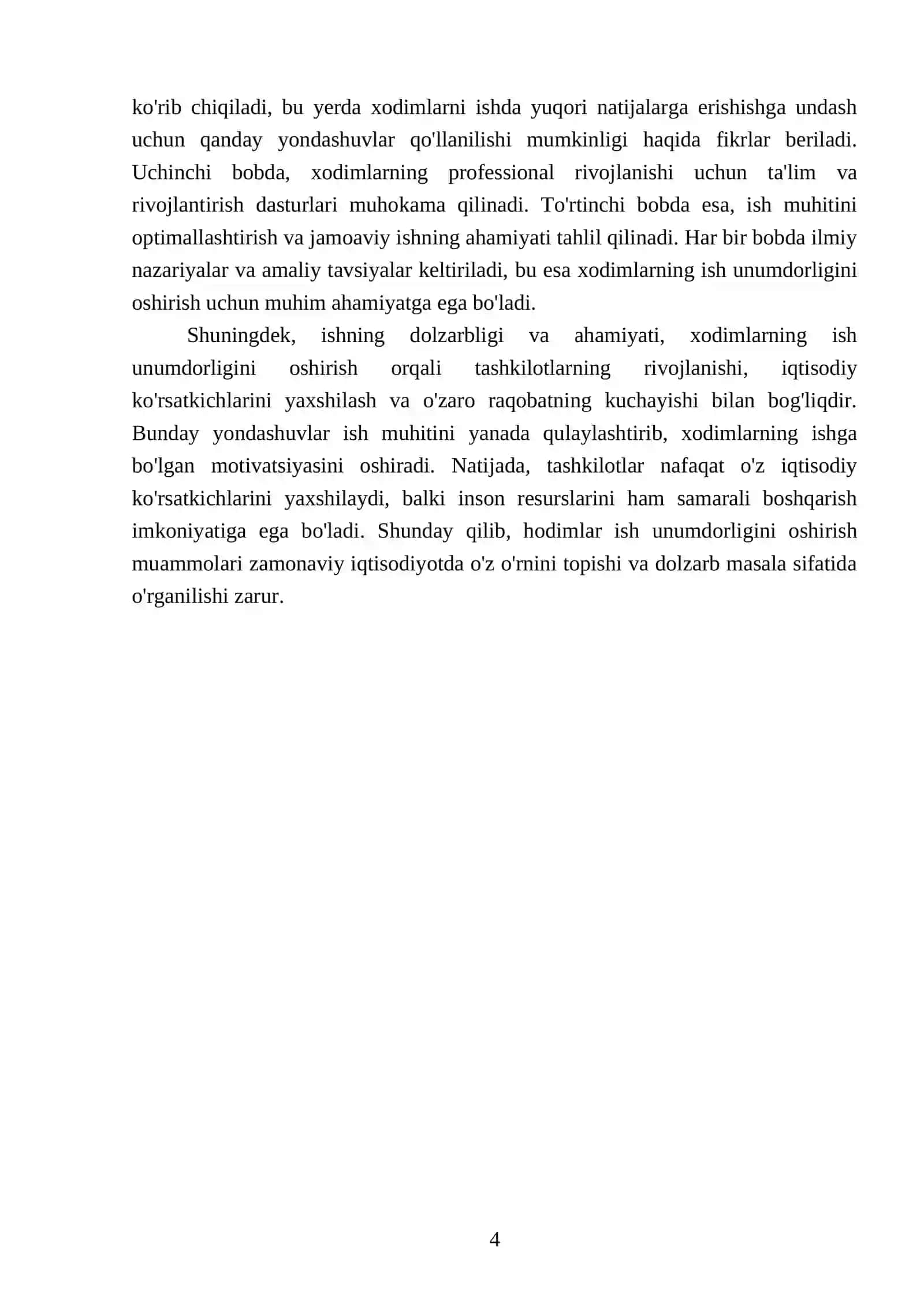 Hodimlar ish unumdorligini oshirish usullari 4