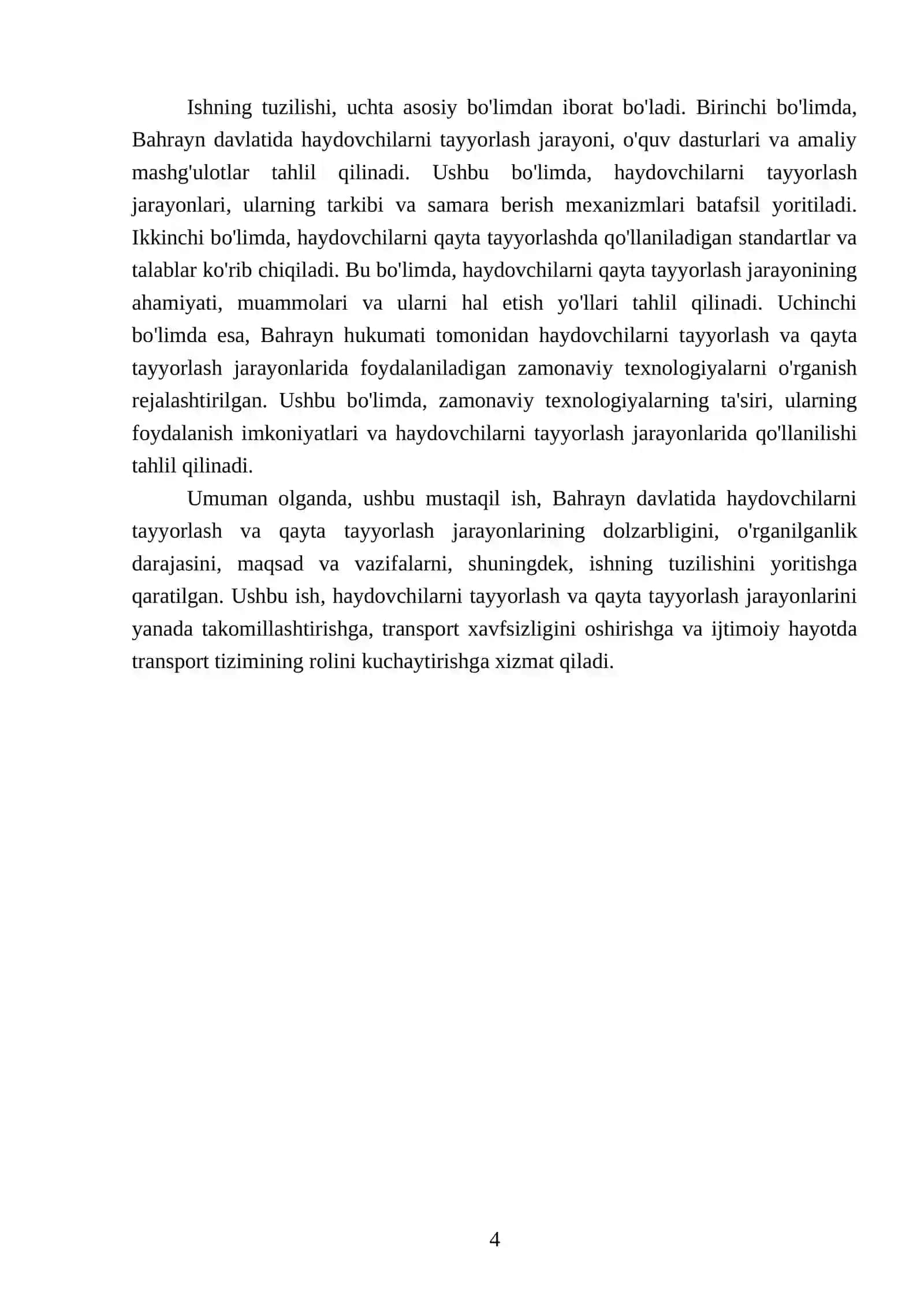 Bahrayn haydovchilarni tayyorlash va qayta tayyorlash talablari 4