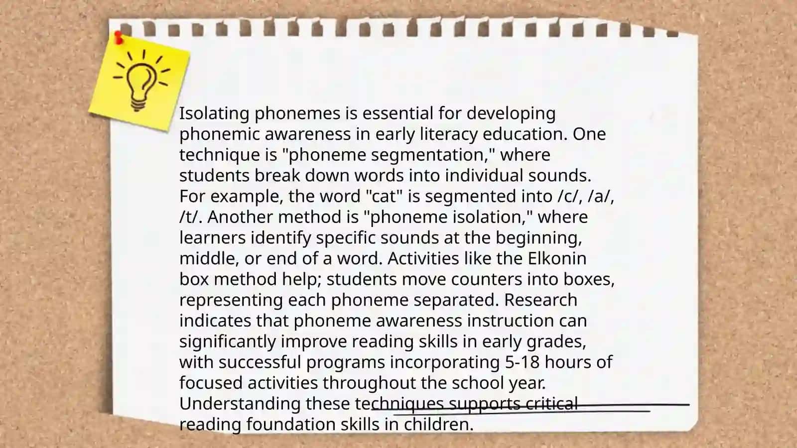 Strategies for using: phonemes in isolation and learning by heart 4