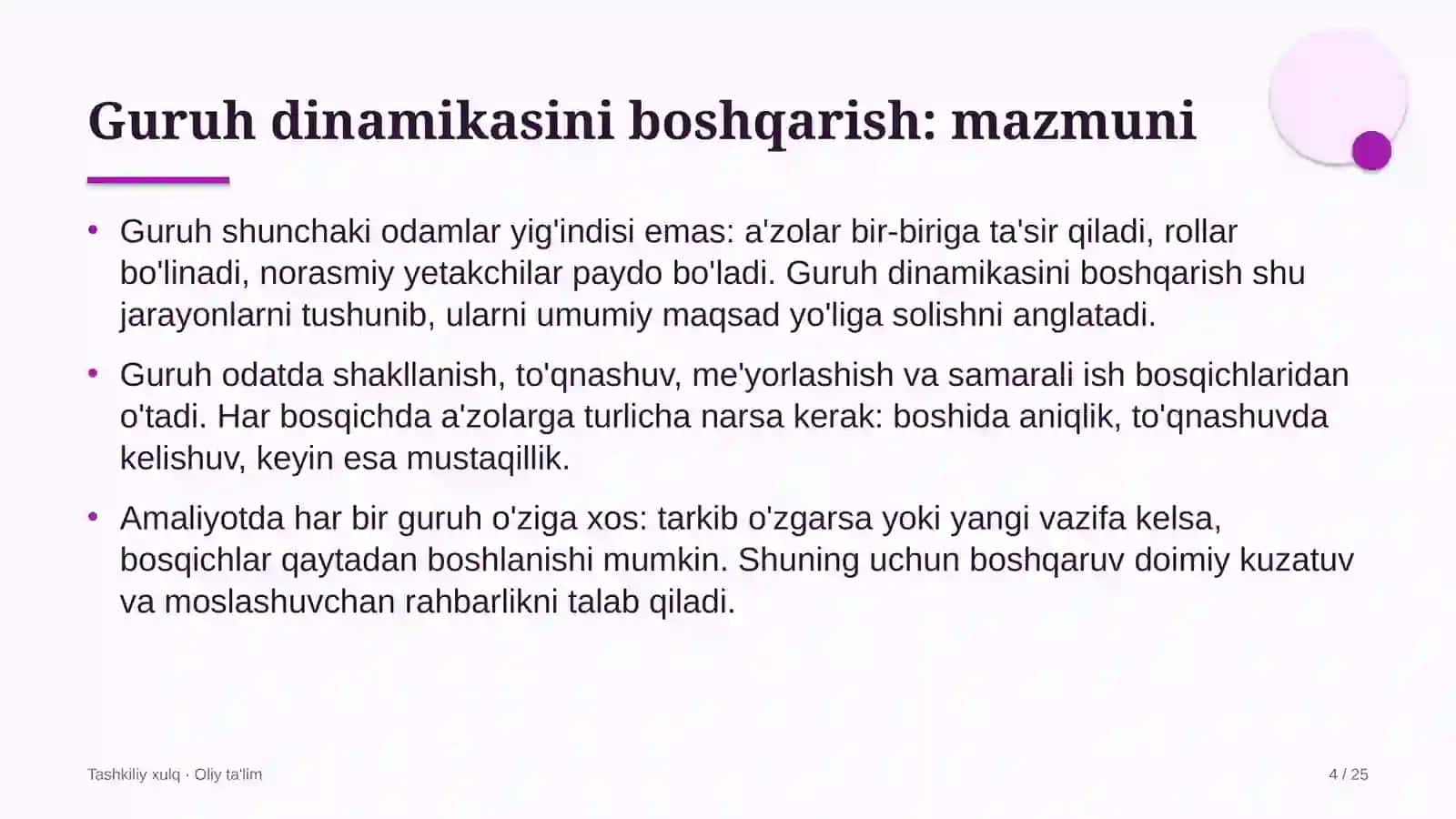 Harbiy sudlarda guruh dinamikasini boshqarish 4