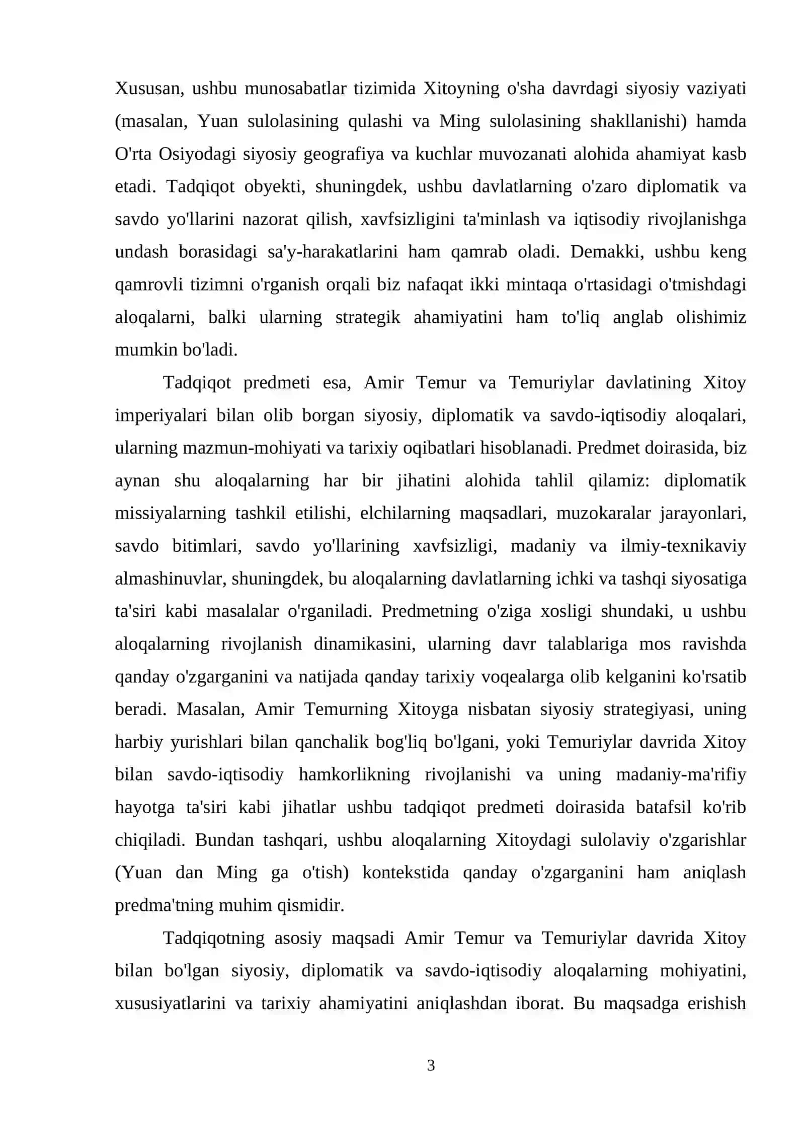 Amir Temur va Temuriylarning Xitoy bilan siyosiy va diplomatik aloqalari 4