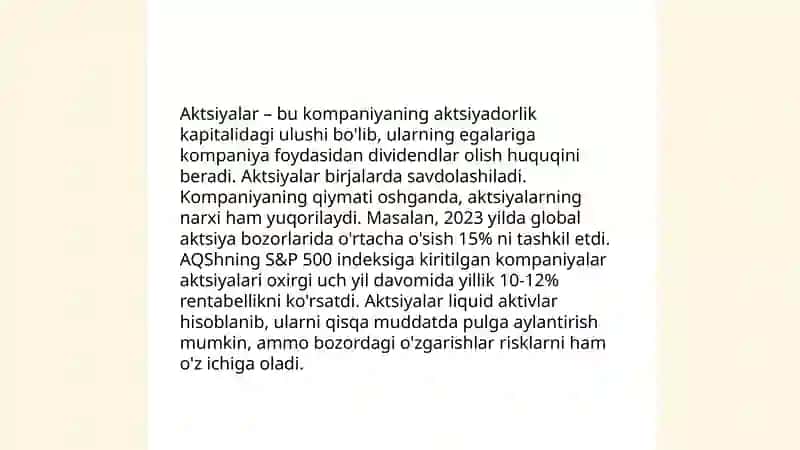 Qimmatli qogʻozlar turlari 4