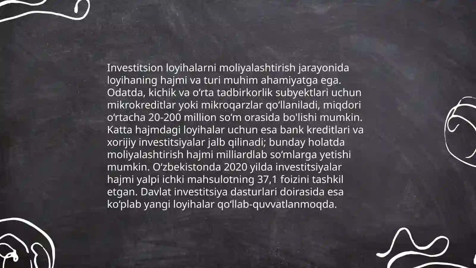 Investirsiya faoliyatini kreditlash Hasanov Shaxobjon Umidjonovich 4