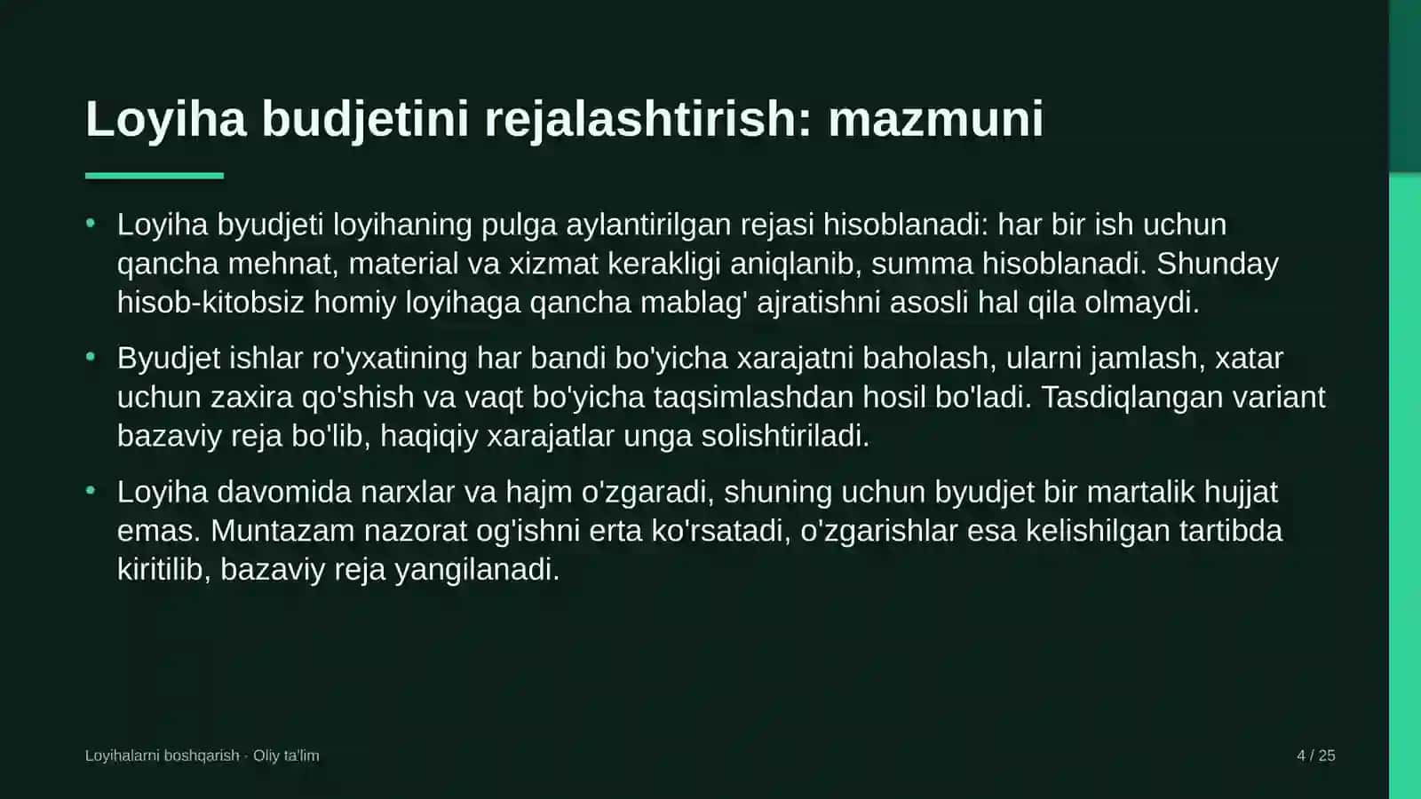 eshik rom ishlab chiqarish korxonalarida loyiha budjetini rejalashtirish 3266 4