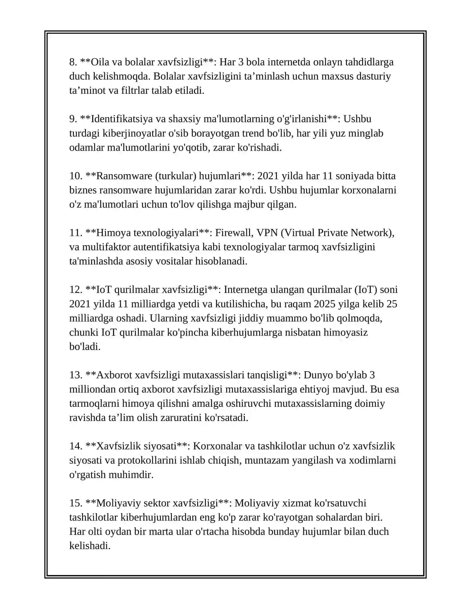 TARMOQ TEXNALOGIYALARI. TARMOQ OPERATSION TIZIMIDA ISHLASH 4