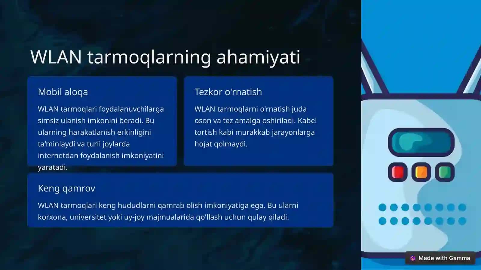 WLAN ТАРМОҚЛАР 4