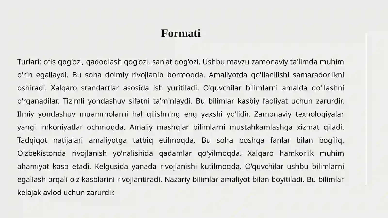 QOG'OZ STANDARTLARI 4