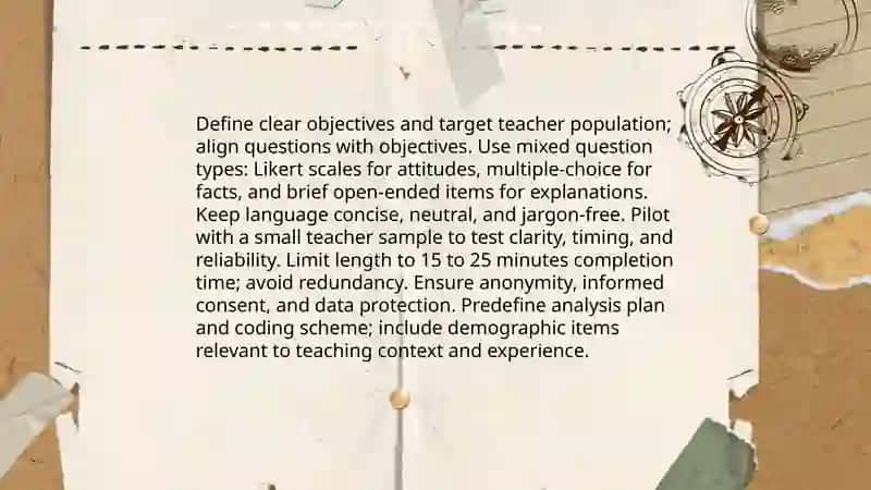 Questionnaire design guidelines 4