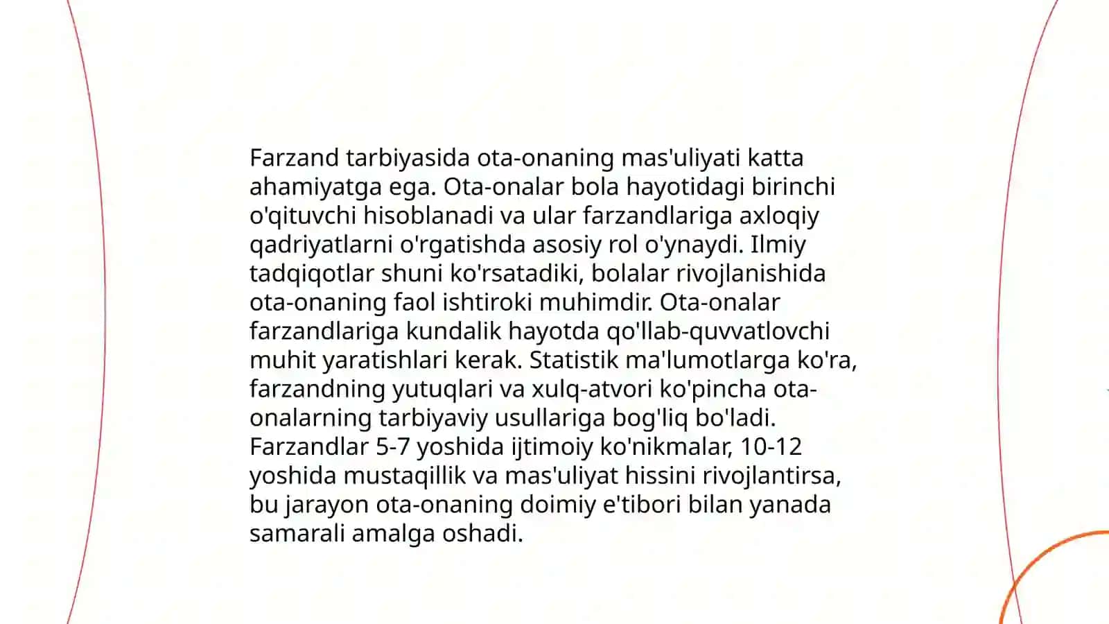 Oil tarbiyasida ota-onaning mas'uliyati 4