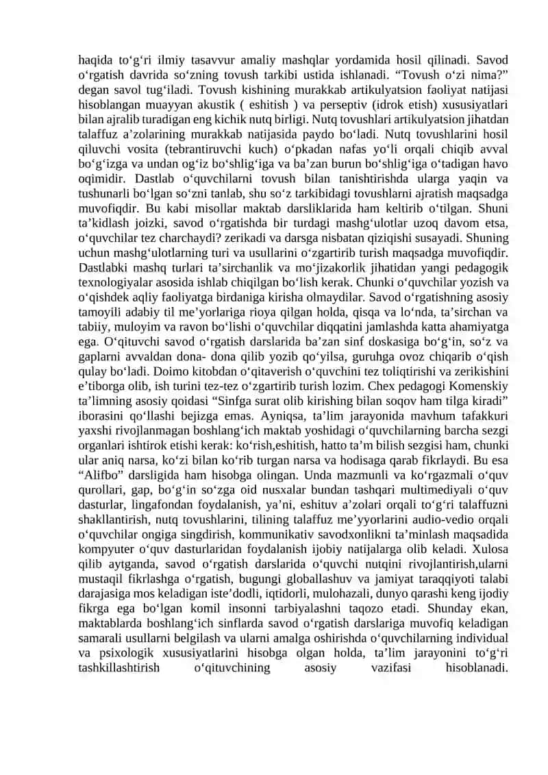 SAVOD O‘RGATISH DARSLARIDA KO‘RGAZMALI VOSITALARDAN FOYDALANISH 4
