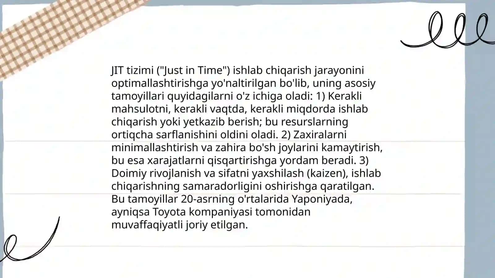 JIT tizimi 4