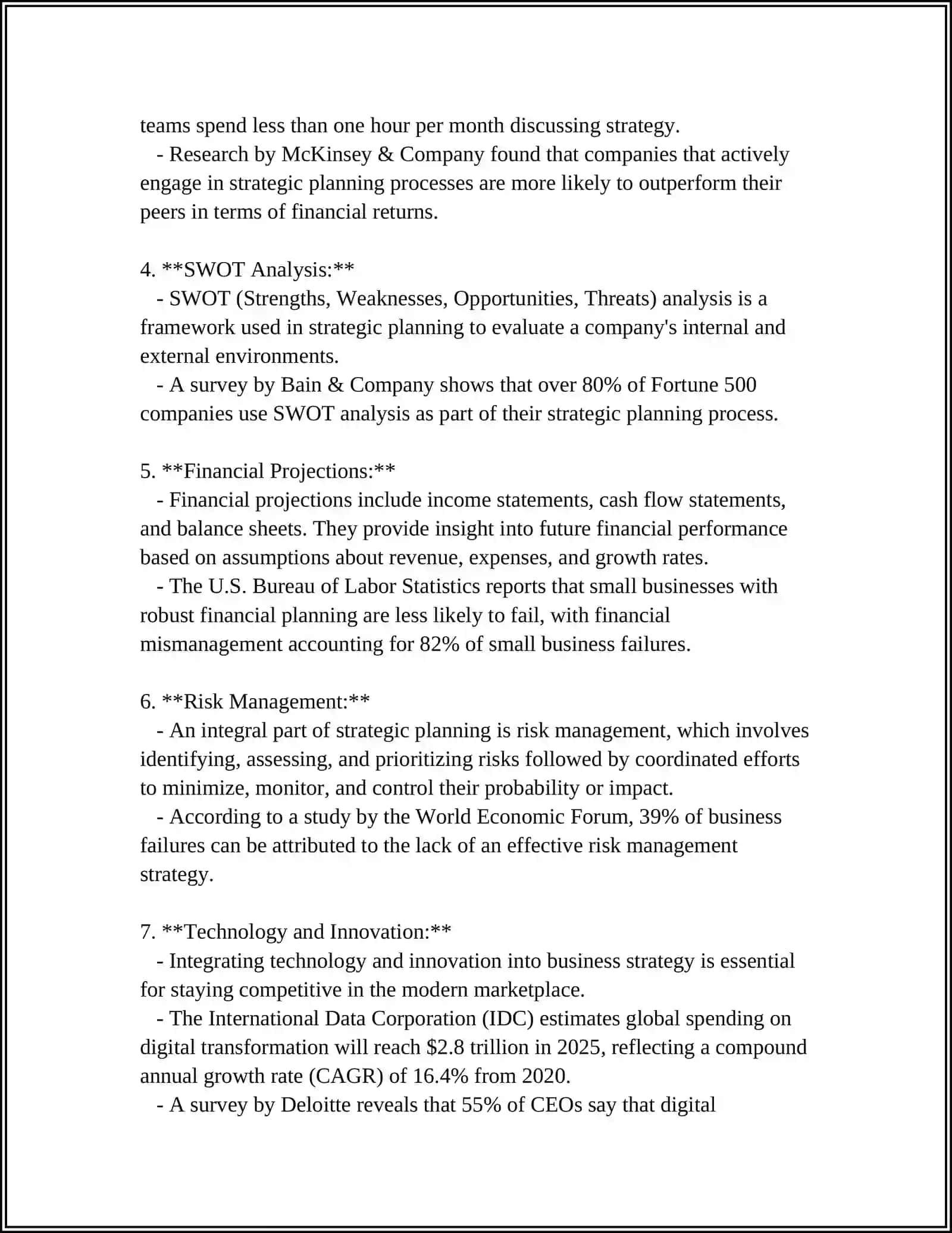 BUSINESS PLANNING AND STRATEGY 4