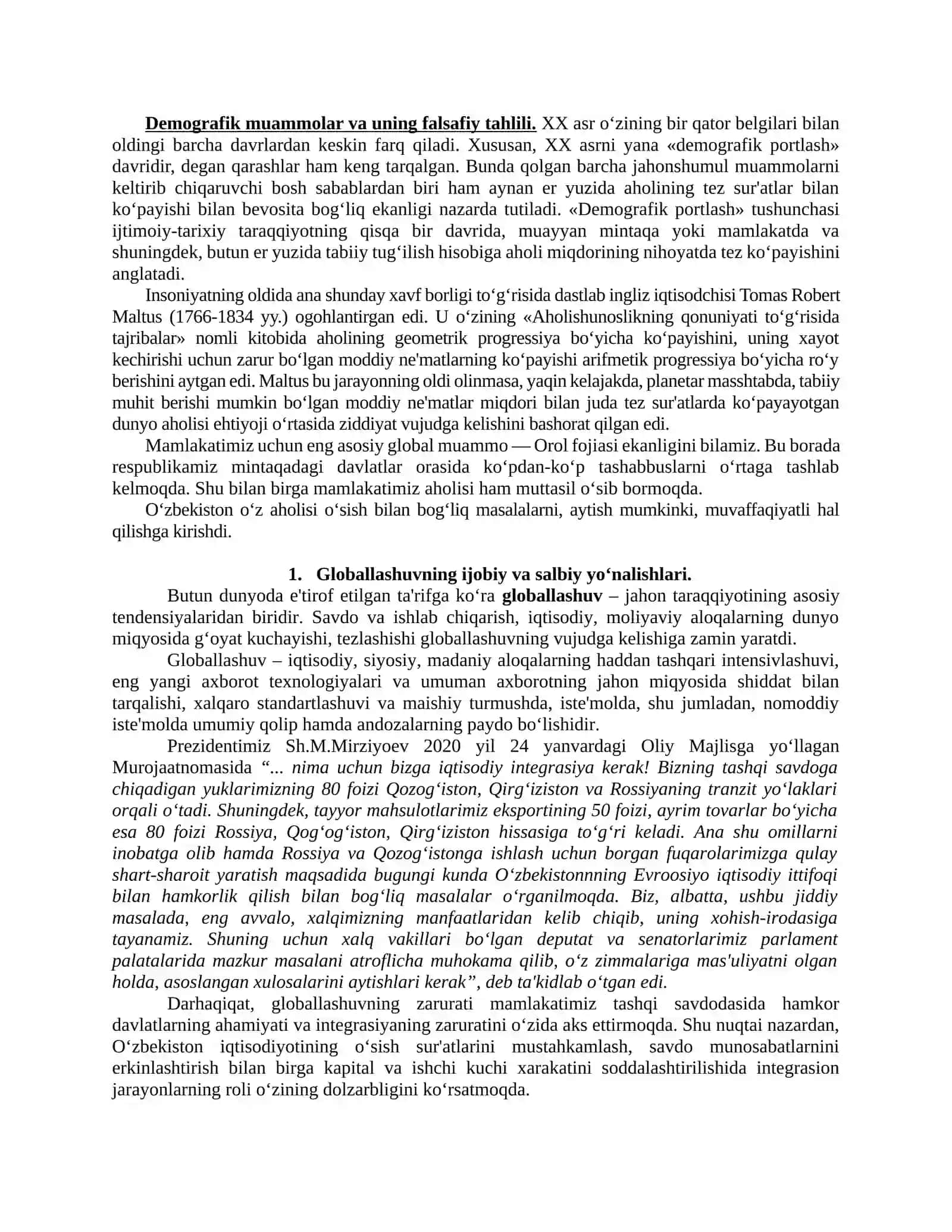 Globallashuv va barqaror taraqqiyot falsafasi 4