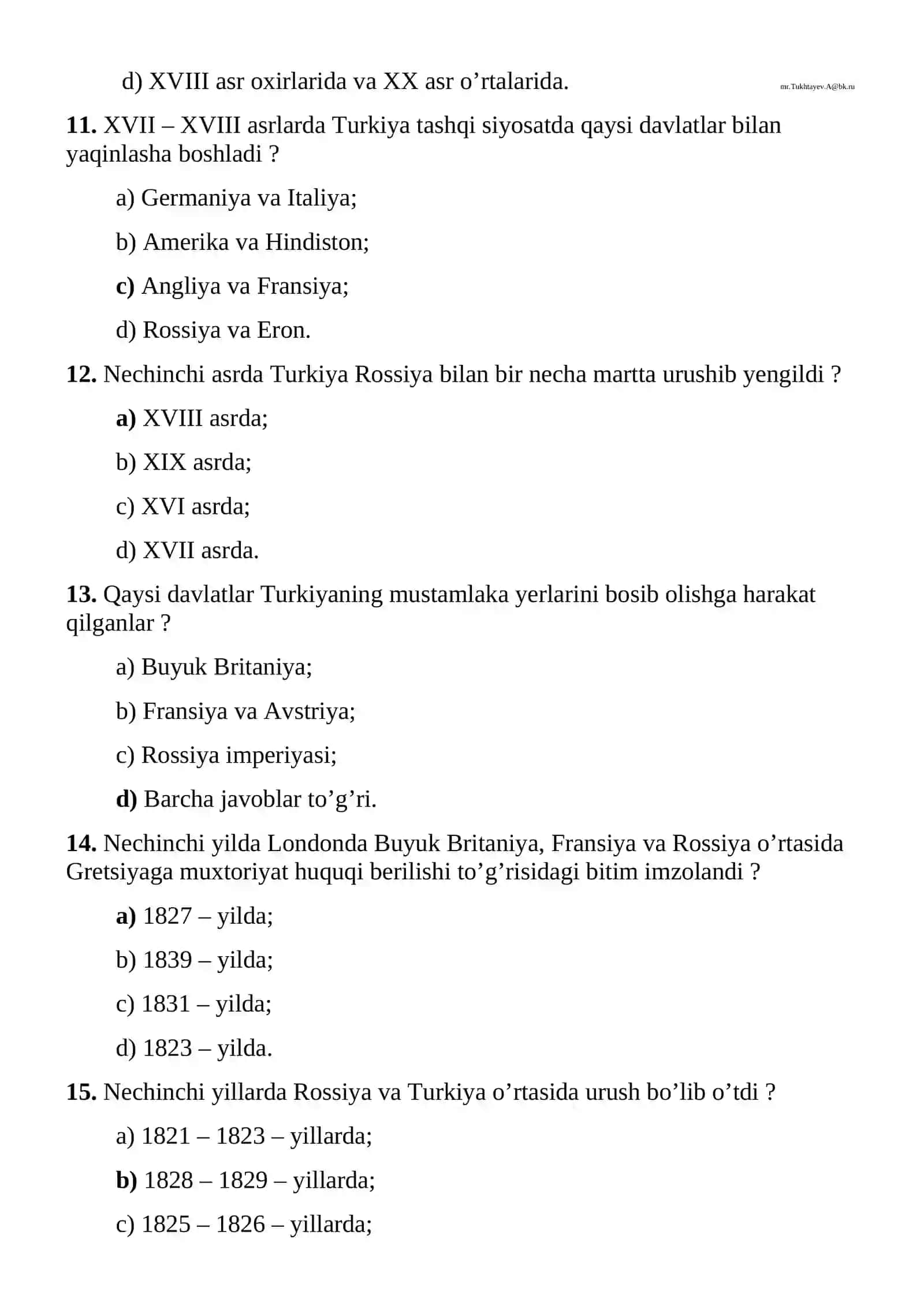 XVI – XIX asrlarda Usmonli turklar imperiyasi va Eron 4
