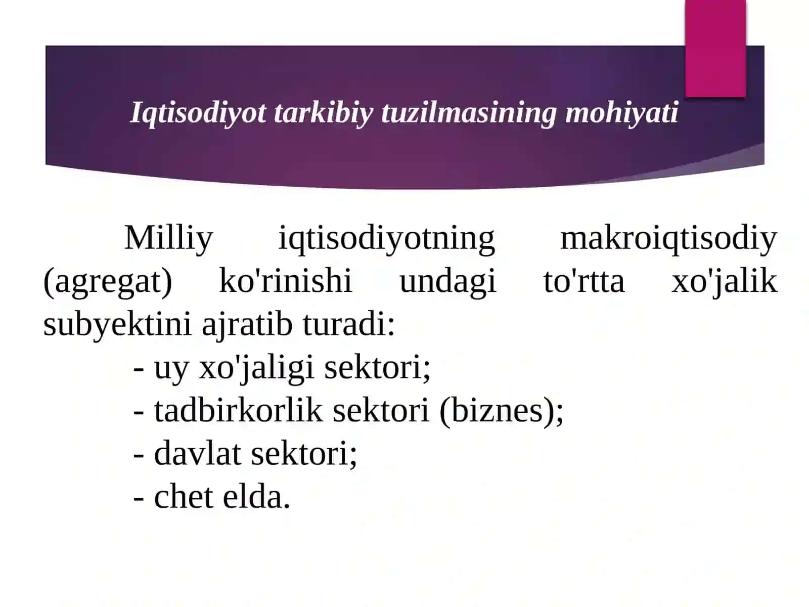 “DAVLATNING TARKIBIY-TUZILMAVIY VA INVESTITSION SIYOSATI” 4
