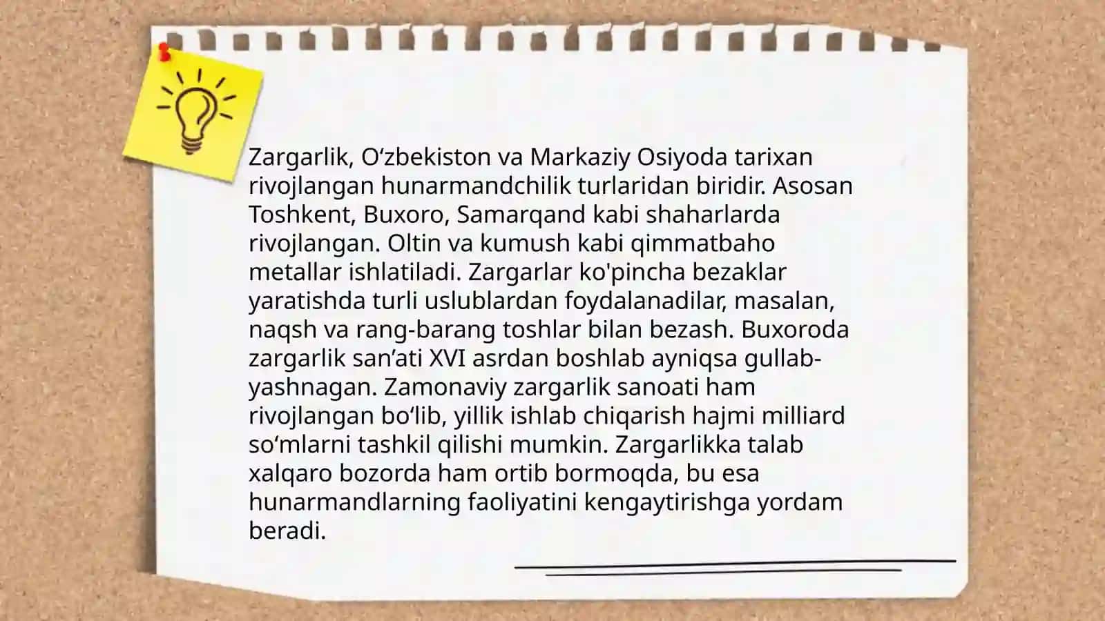 O'rta Osiyodagi hunarmandchilik turlari 4