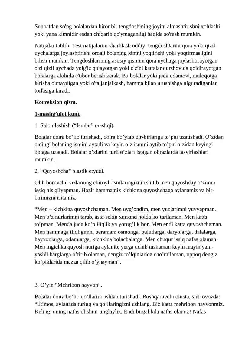 Maktabgacha va kichik maktab yoshidagi agressiv bolalar uchun korreksion rivojlantiruvchi dastur 4