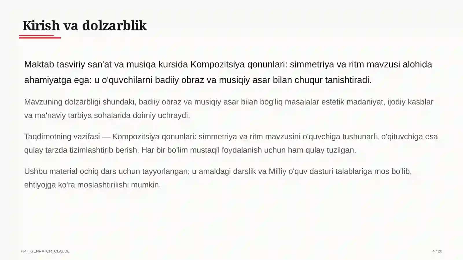 Kompozitsiya qonunlari: simmetriya va ritm (7-sinf) 4