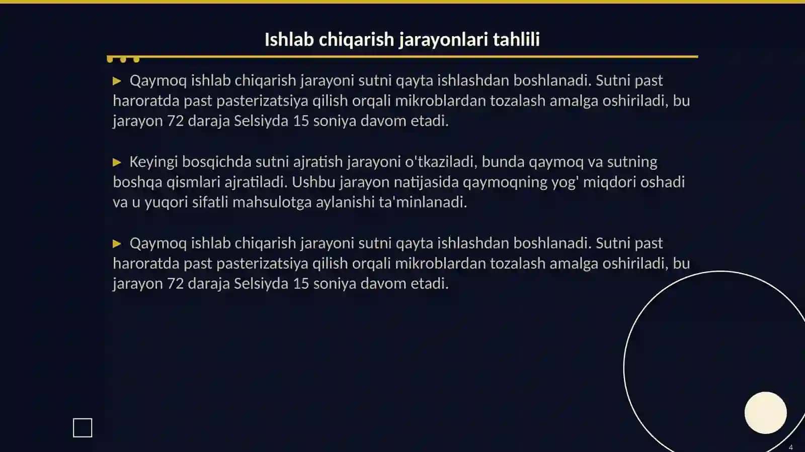 Qaymoq tayyorlash texnalogiyasi 4
