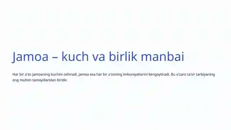 O'quvchilar jamoasi va jamoaviy tarbiya: Barkamol shaxs sari 4