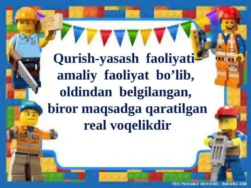 Qurish-yasash turlari 4