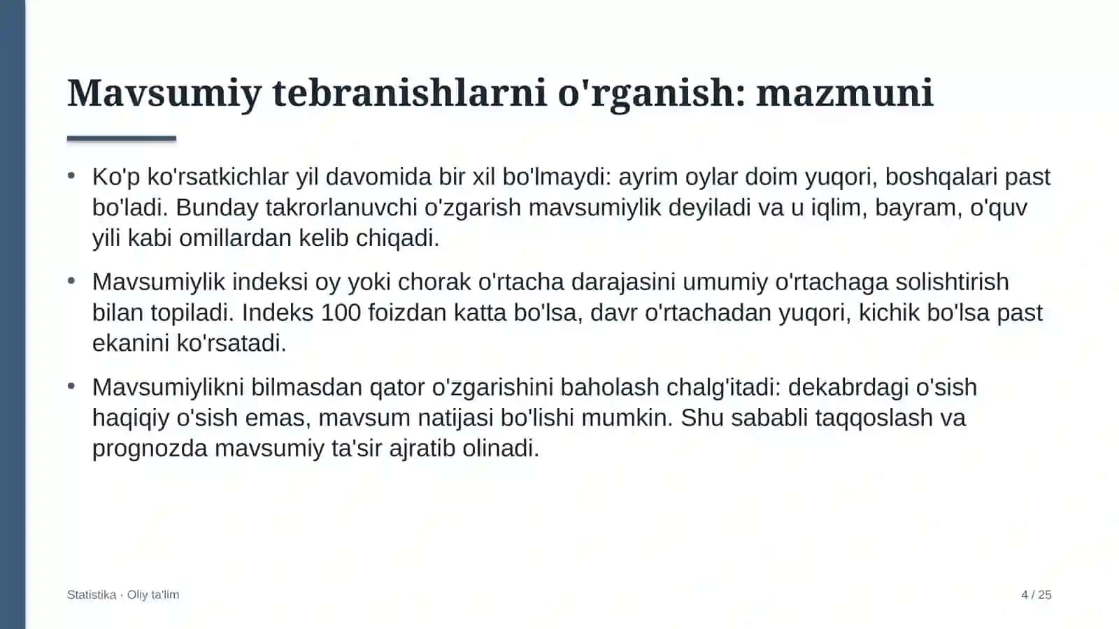 Konsalting kompaniyalarida mavsumiy tebranishlarni o'rganish 4
