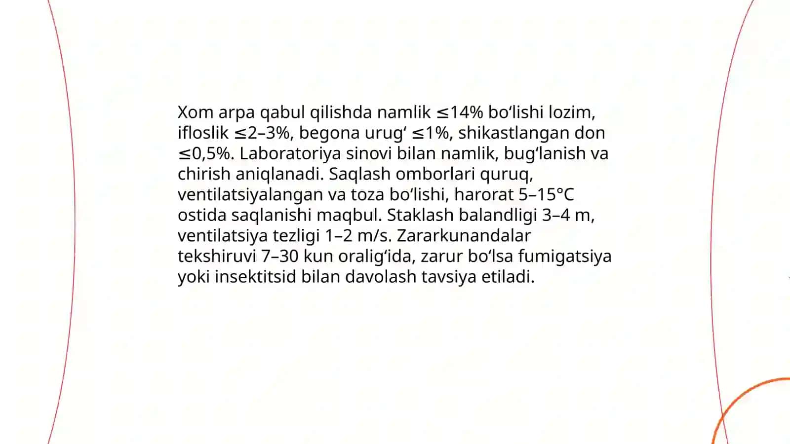 Arpa un ishlab chiqarish texnologiyasi 4