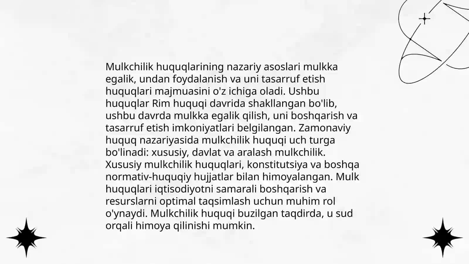 Mulkchilik huquqlarining iqtisodiy asoslari 4