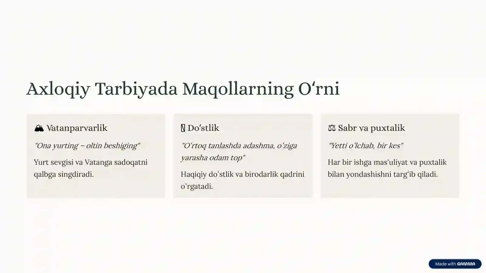Slayd, Prezidentatsiya 4