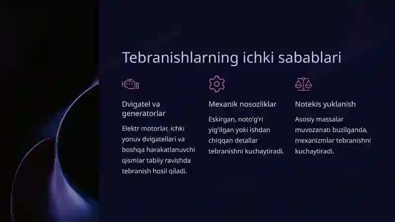 Tebranishlarning texnologik uskunalarga ta'sirini o'rganish va ularni kamaytirish usullari 4