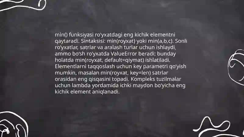 Python ro‘yxatlar bilan ishlash 4