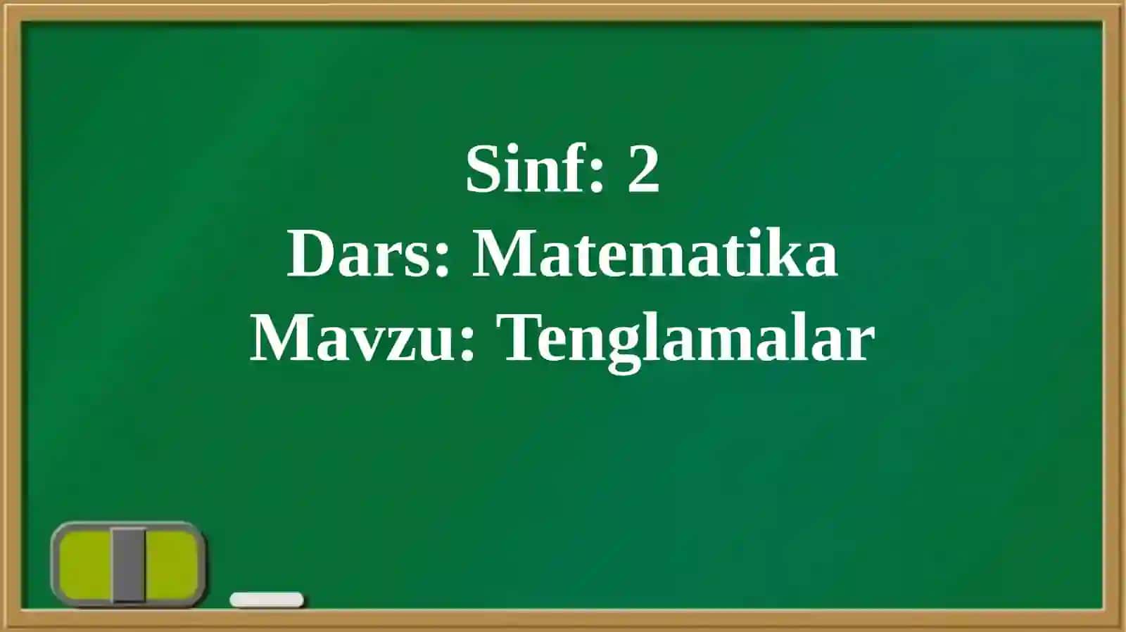 Tenglamalar 4