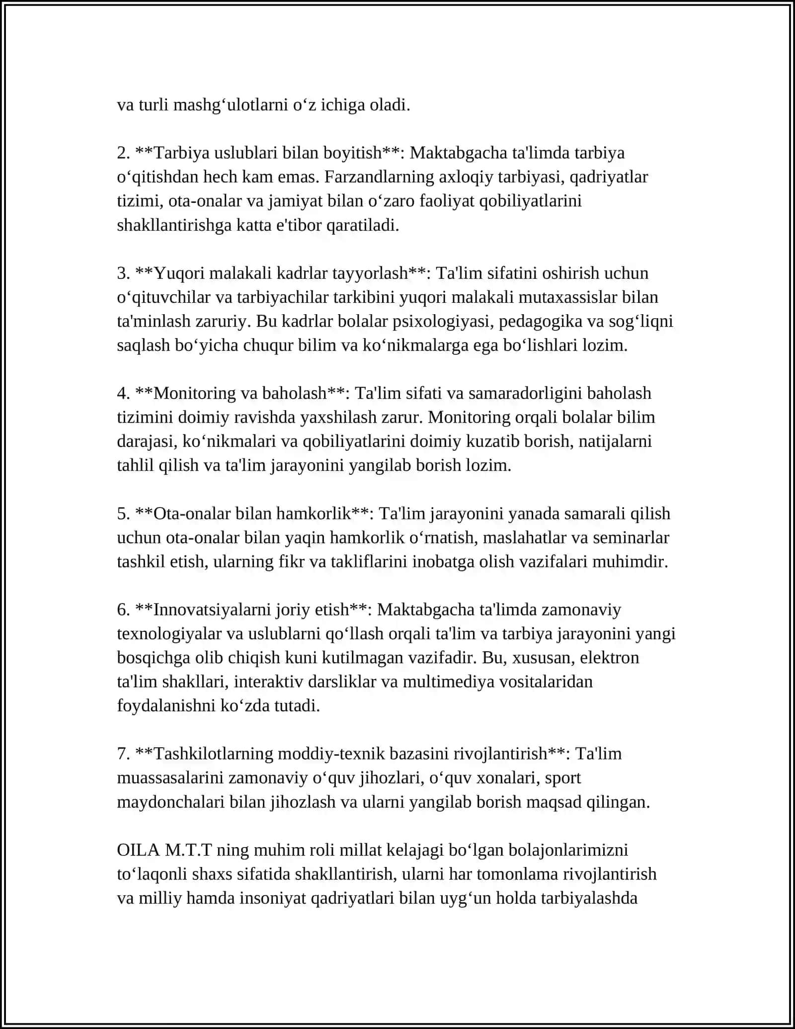 OILA M.T.T VA MAHALLANING HAMKORLIGI 4