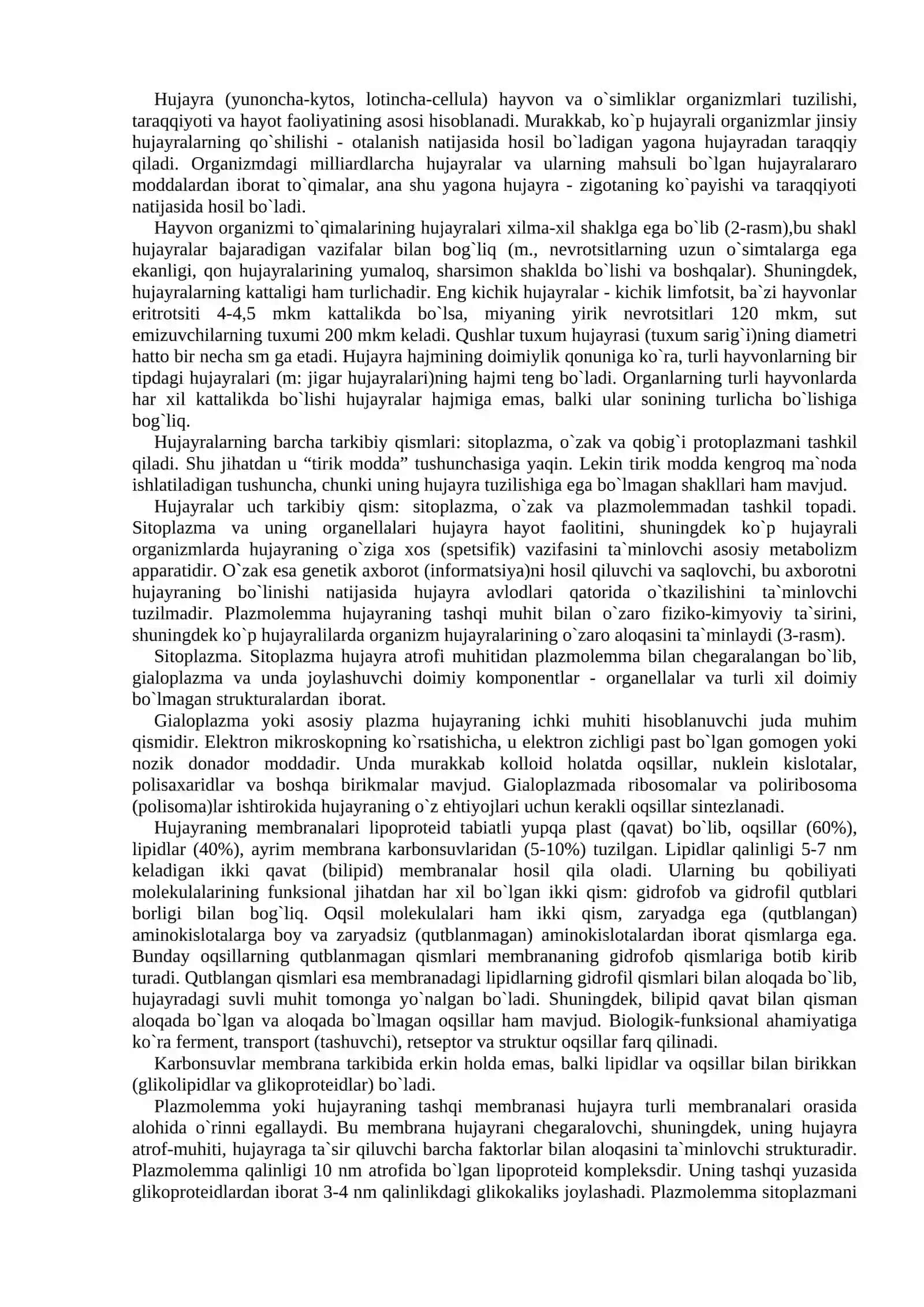 Hayvonlar morfolgiyasi 4