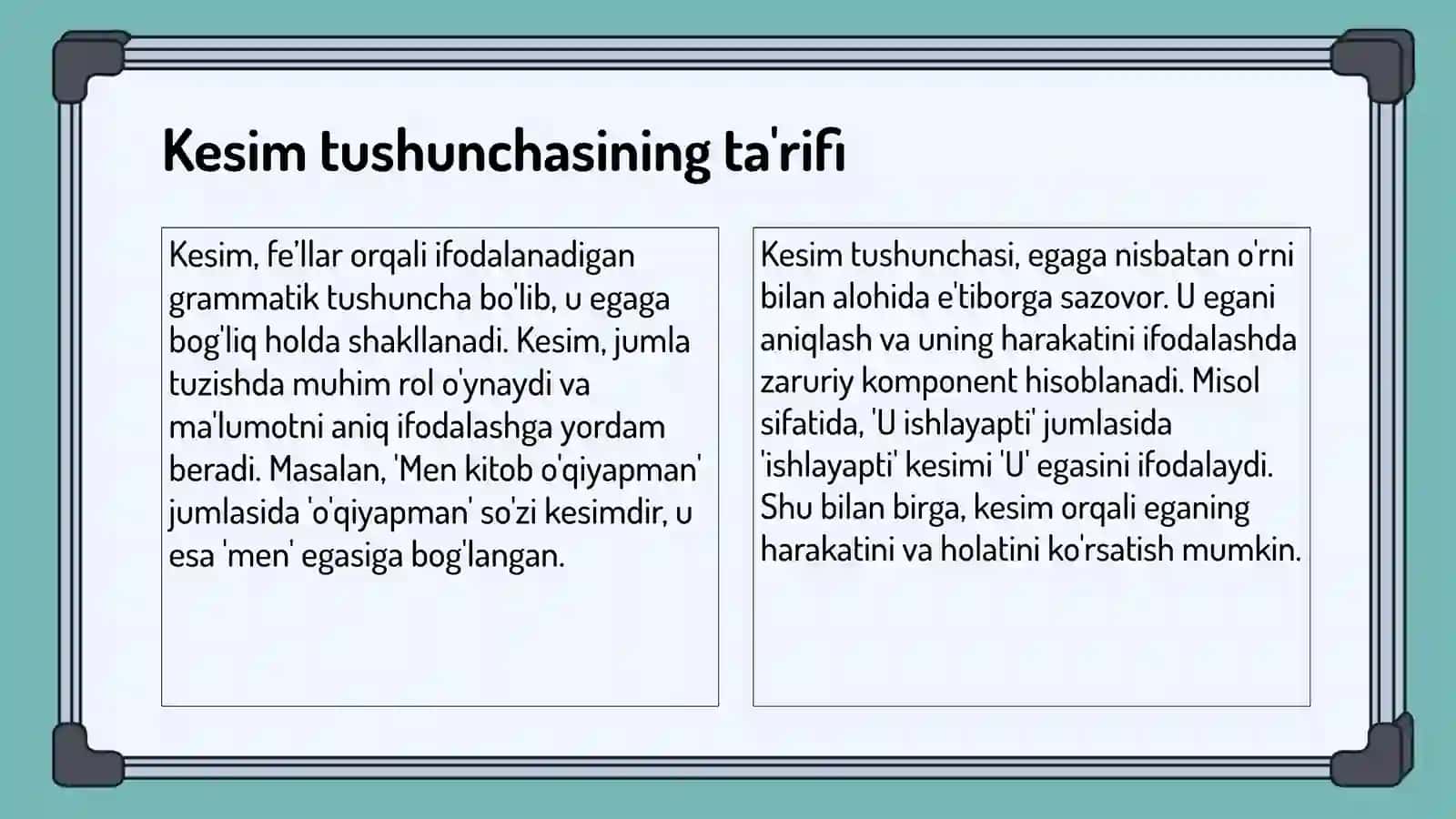 Ega va kesimning uslubiy tavsifi (2) 4