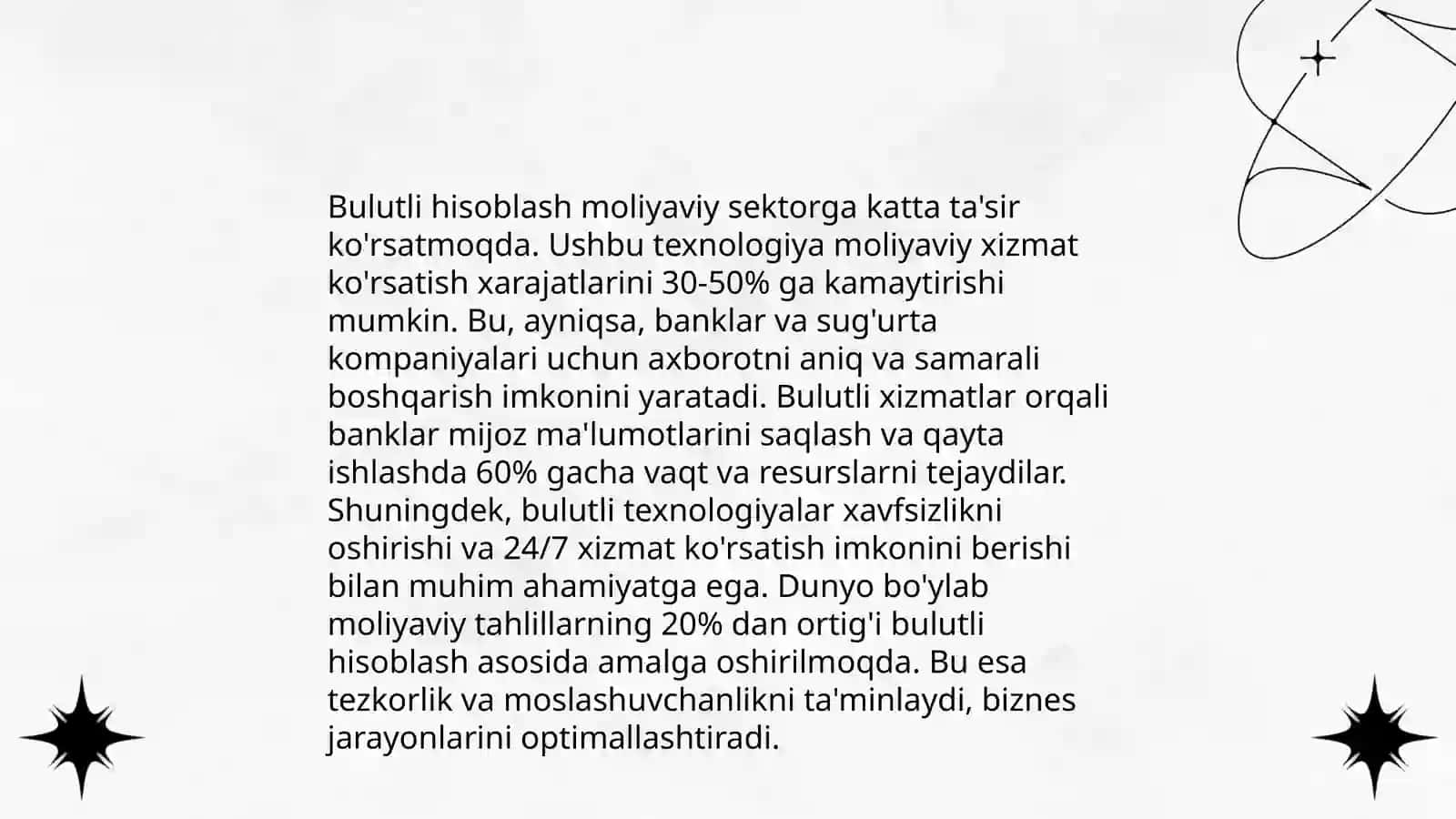 Iqtisodiyot sohalarda bulutli texnologiyalardan foydalanish xususiyatlari 4
