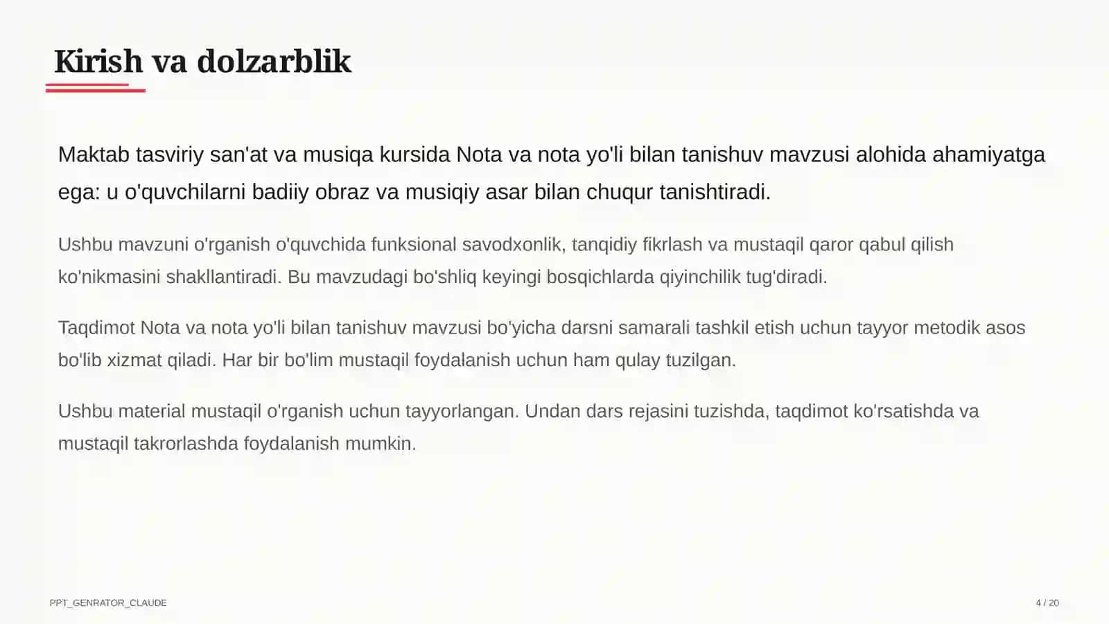 Nota va nota yo'li bilan tanishuv (2-sinf) 4